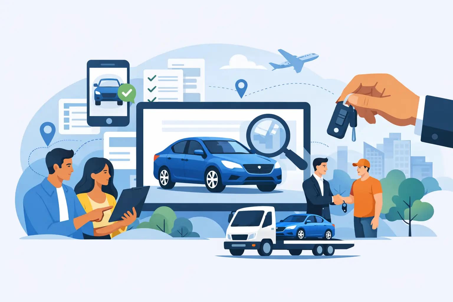 Cumparare auto rapidă, fără drumuri inutile Cumparare auto rapidă, fără drumuri inutile