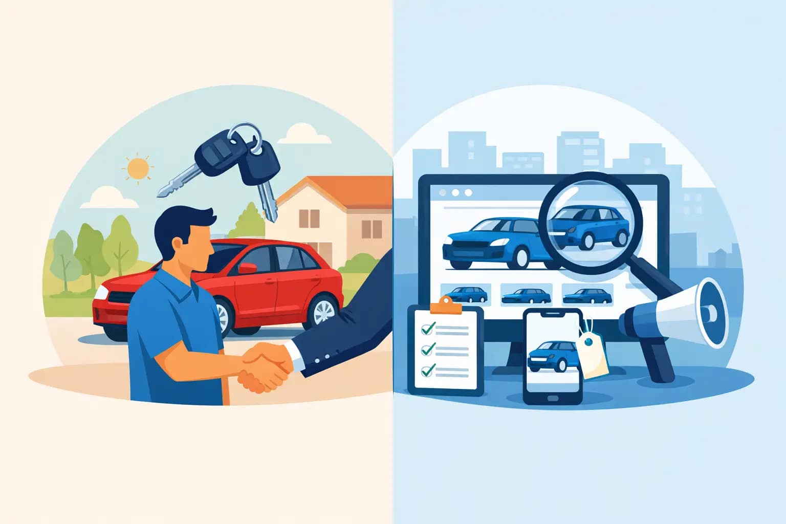 Vanzare directa versus anunturi auto Vanzare directa versus anunturi auto