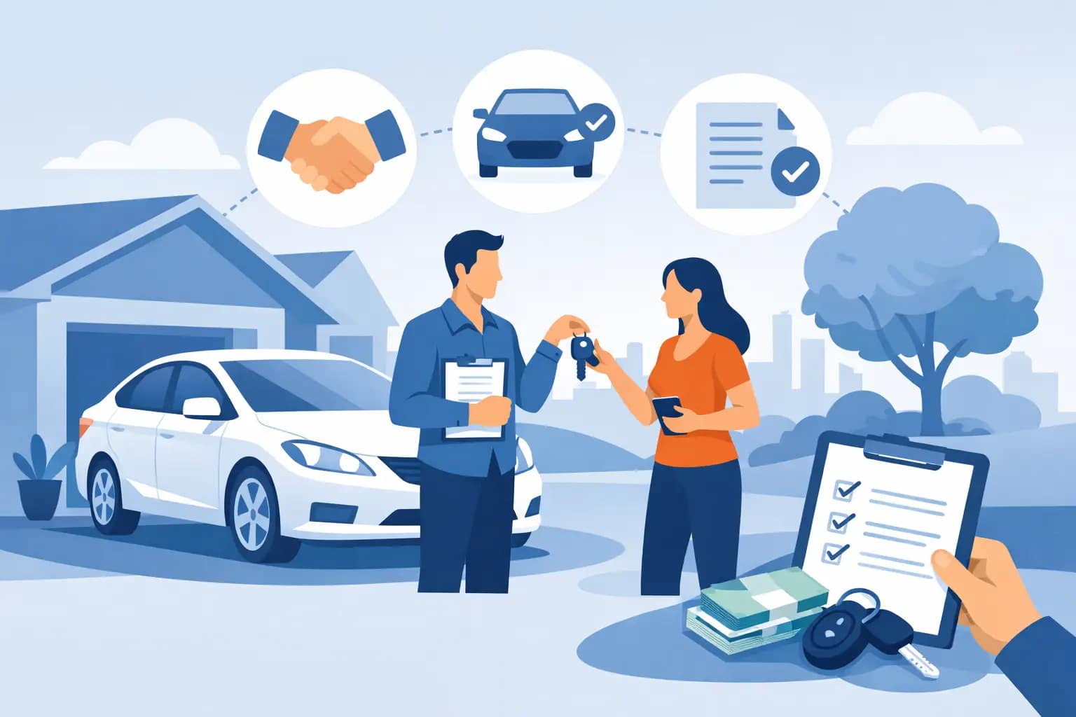 Exemplu tranzacție auto la domiciliu, pas cu pas Exemplu tranzacție auto la domiciliu, pas cu pas