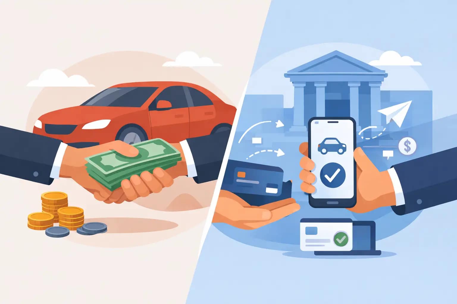 Plată cash versus transfer bancar la vânzarea auto Plată cash versus transfer bancar la vânzarea auto