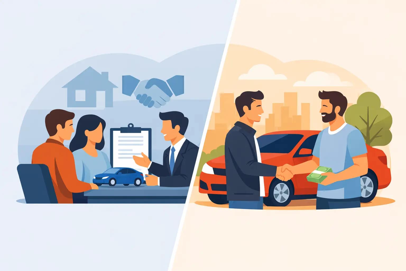 Casare auto versus vânzare directă – ce alegi? Casare auto versus vânzare directă - ce alegi?