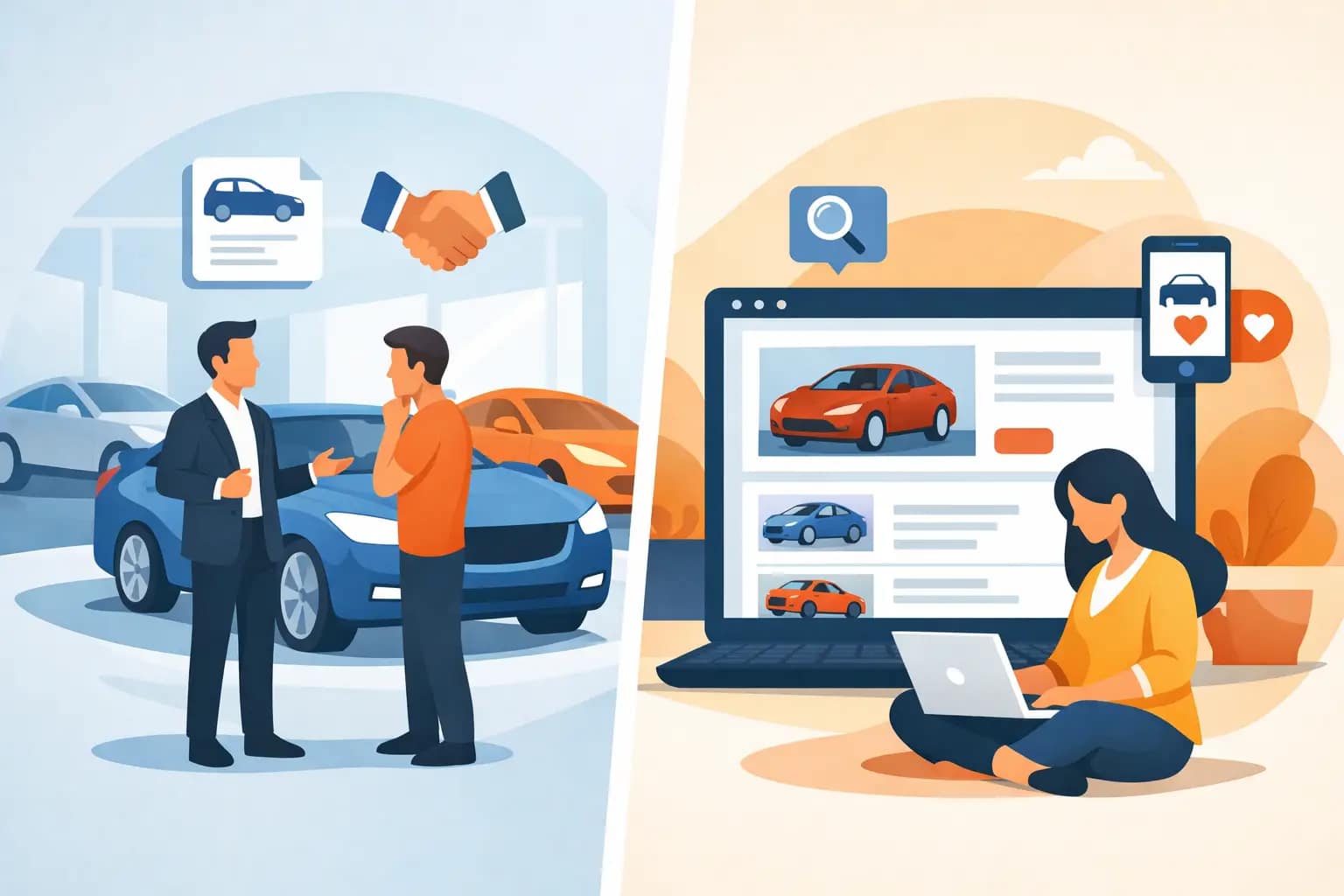 Firmă auto versus anunț online: ce alegi? Firmă auto versus anunț online: ce alegi?