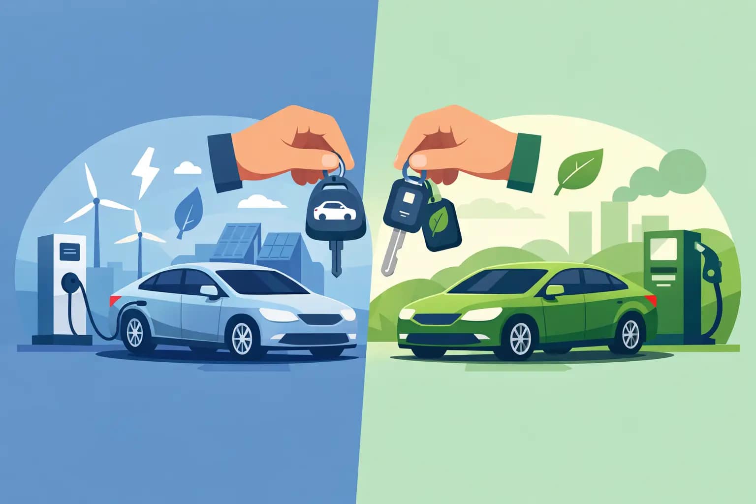 Vânzare electrică versus hibridă secondhand Vânzare electrică versus hibridă secondhand